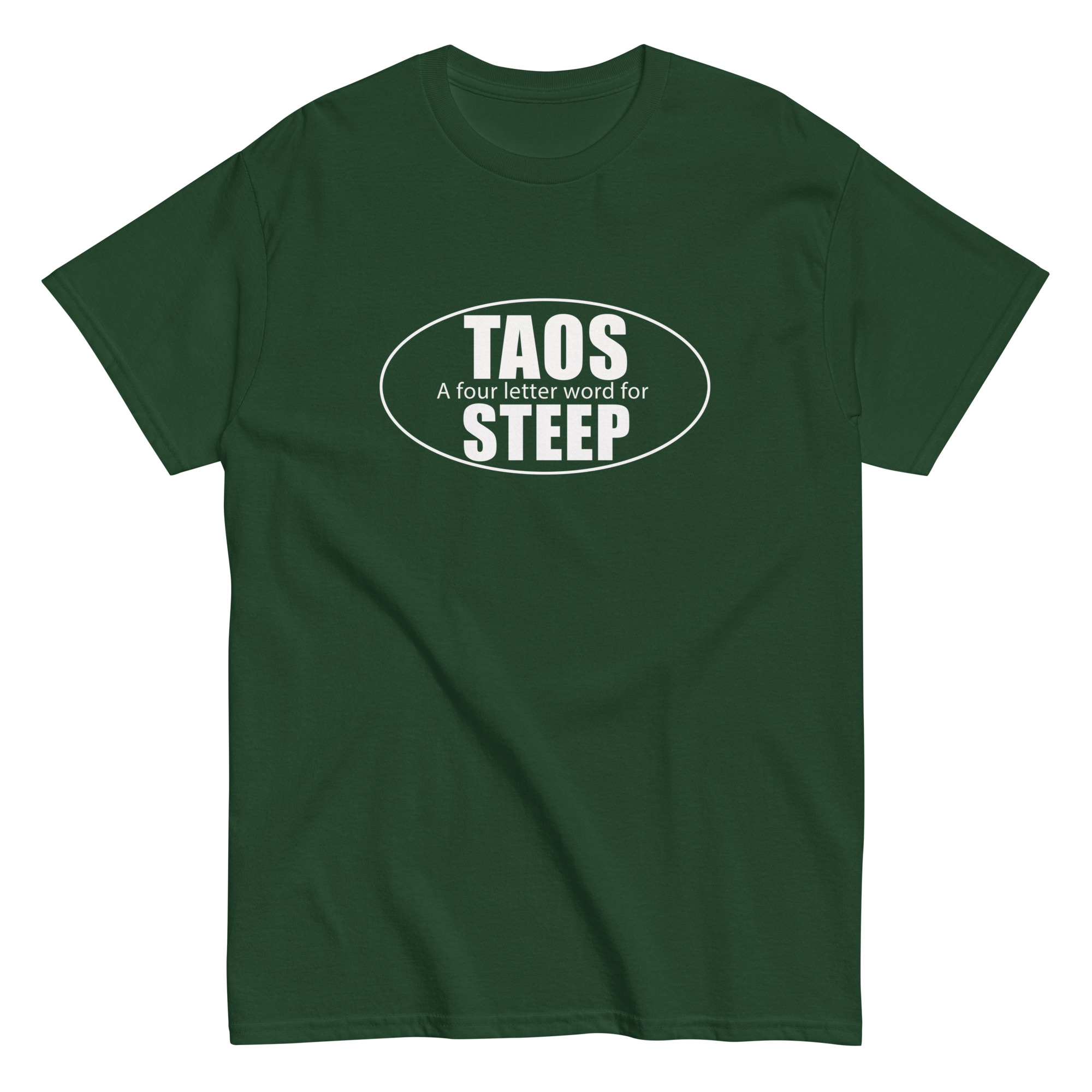 Taos 4 Letter Word for Steep Unisex classic tee - Image 3