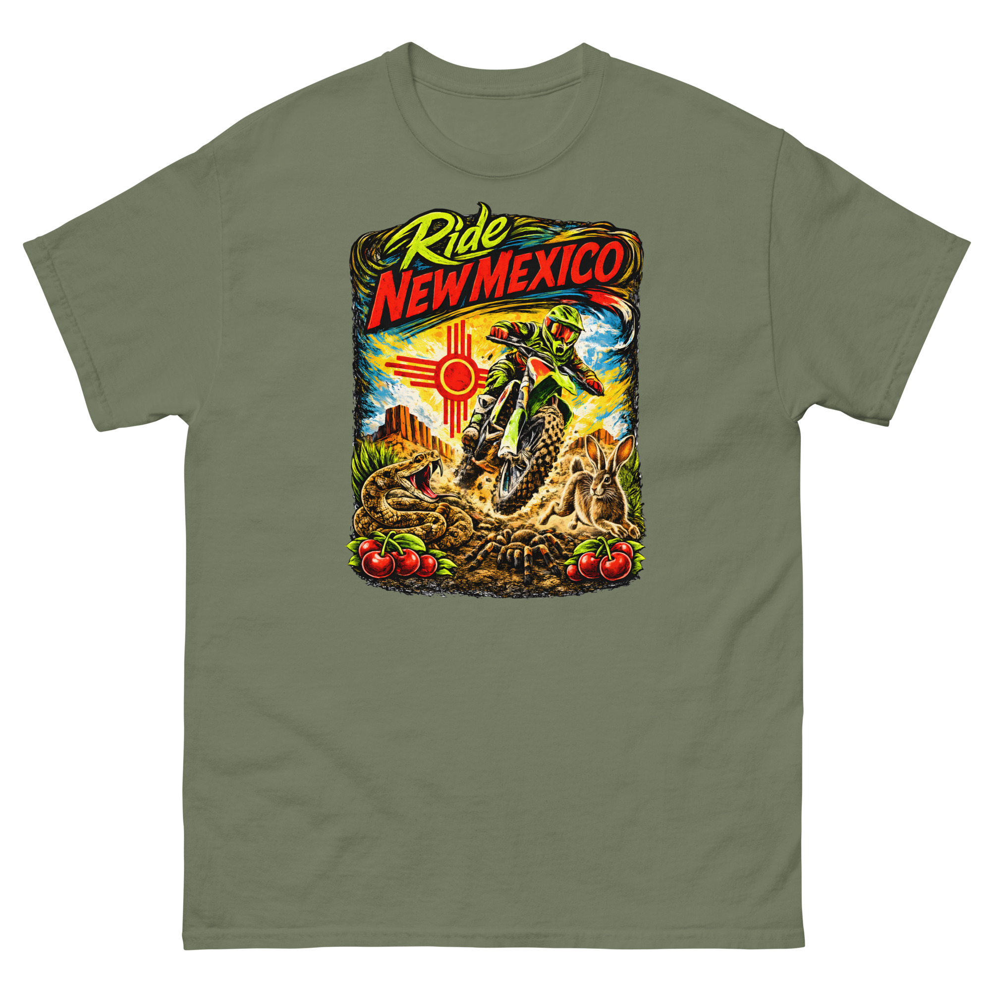 ChokeCherry - Ride New Mexico Motocross Unisex classic tee - Image 11