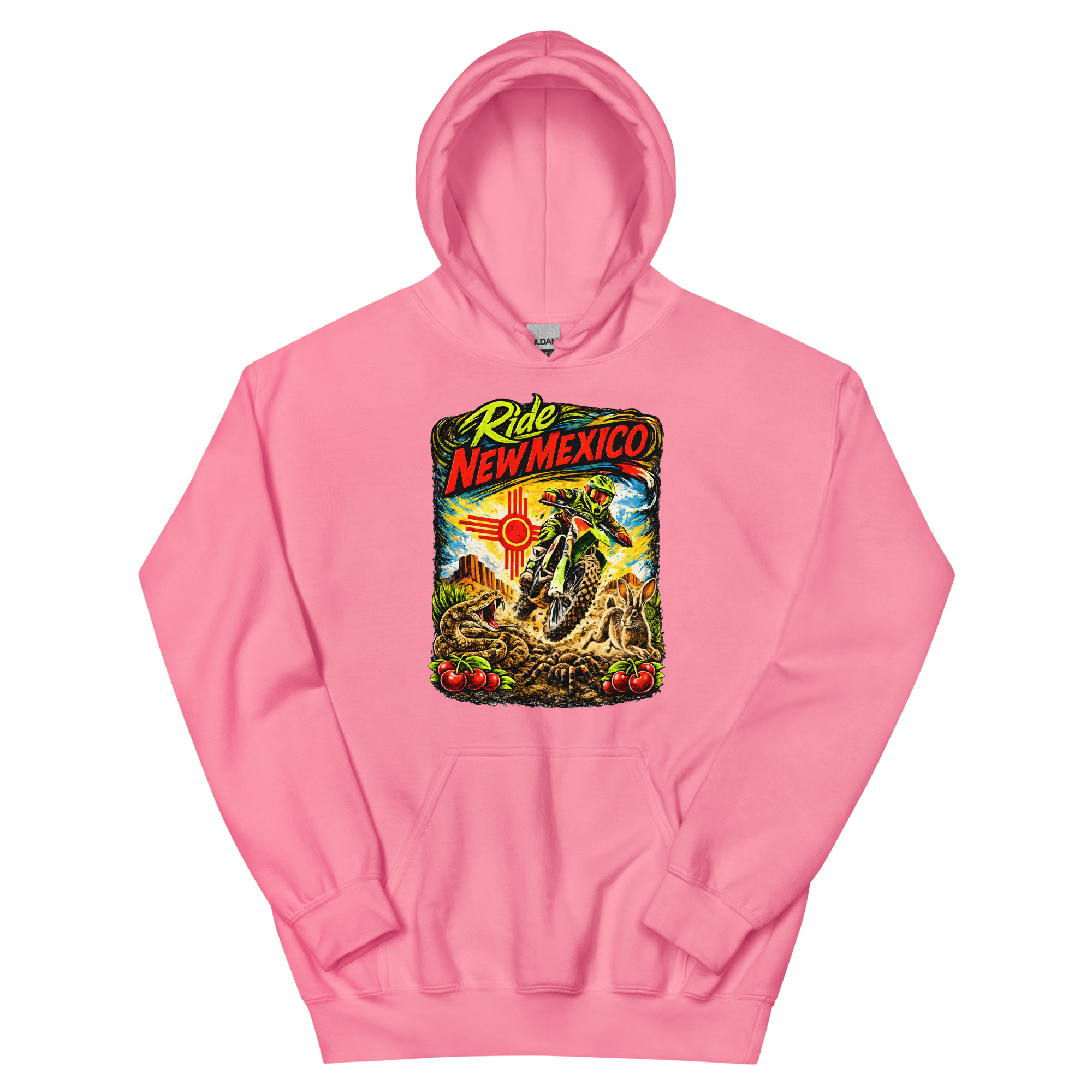 Chokecherry- Ride New Mexico Motocross Hoodie- Unisex Hoodie - Image 14