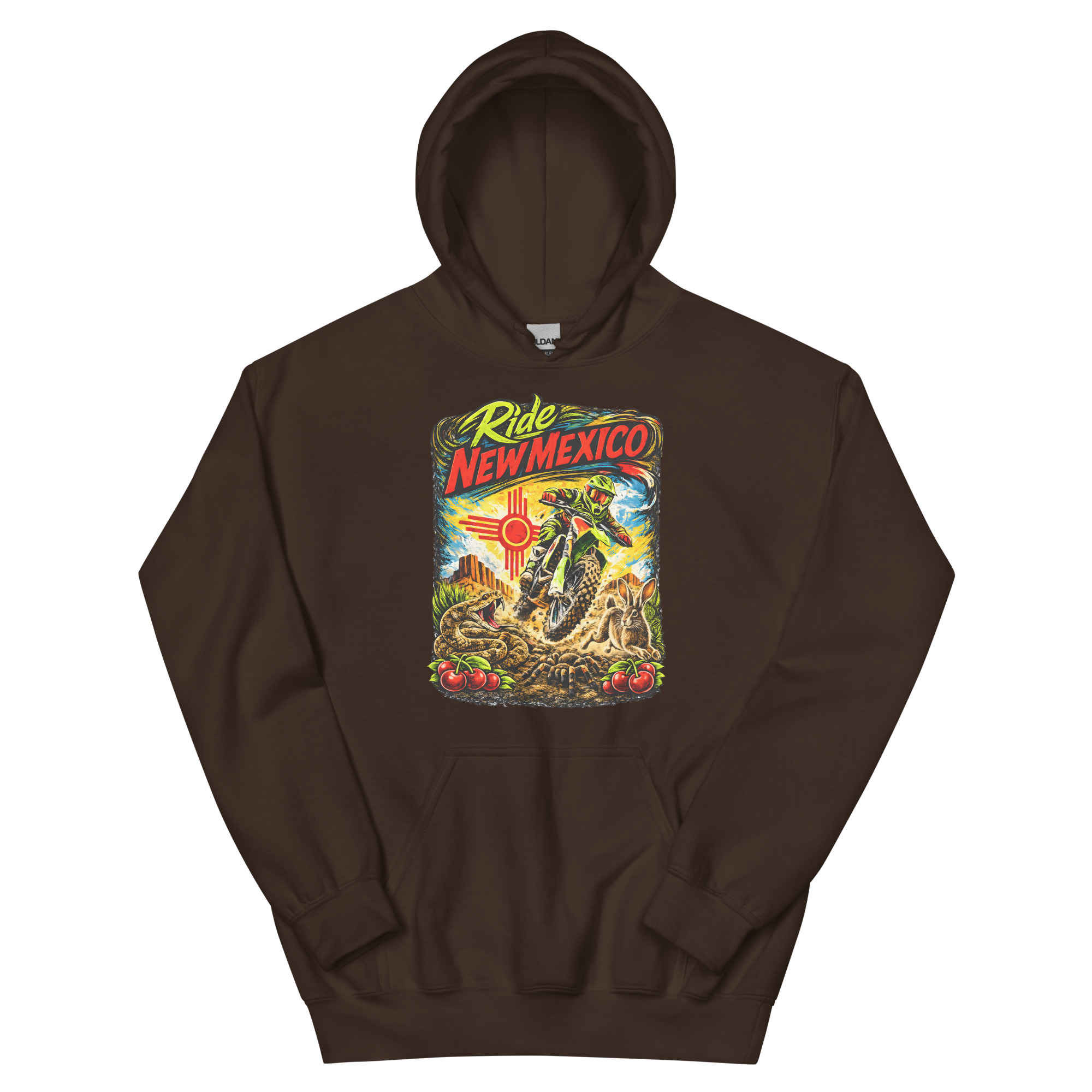 Chokecherry- Ride New Mexico Motocross Hoodie- Unisex Hoodie - Image 5