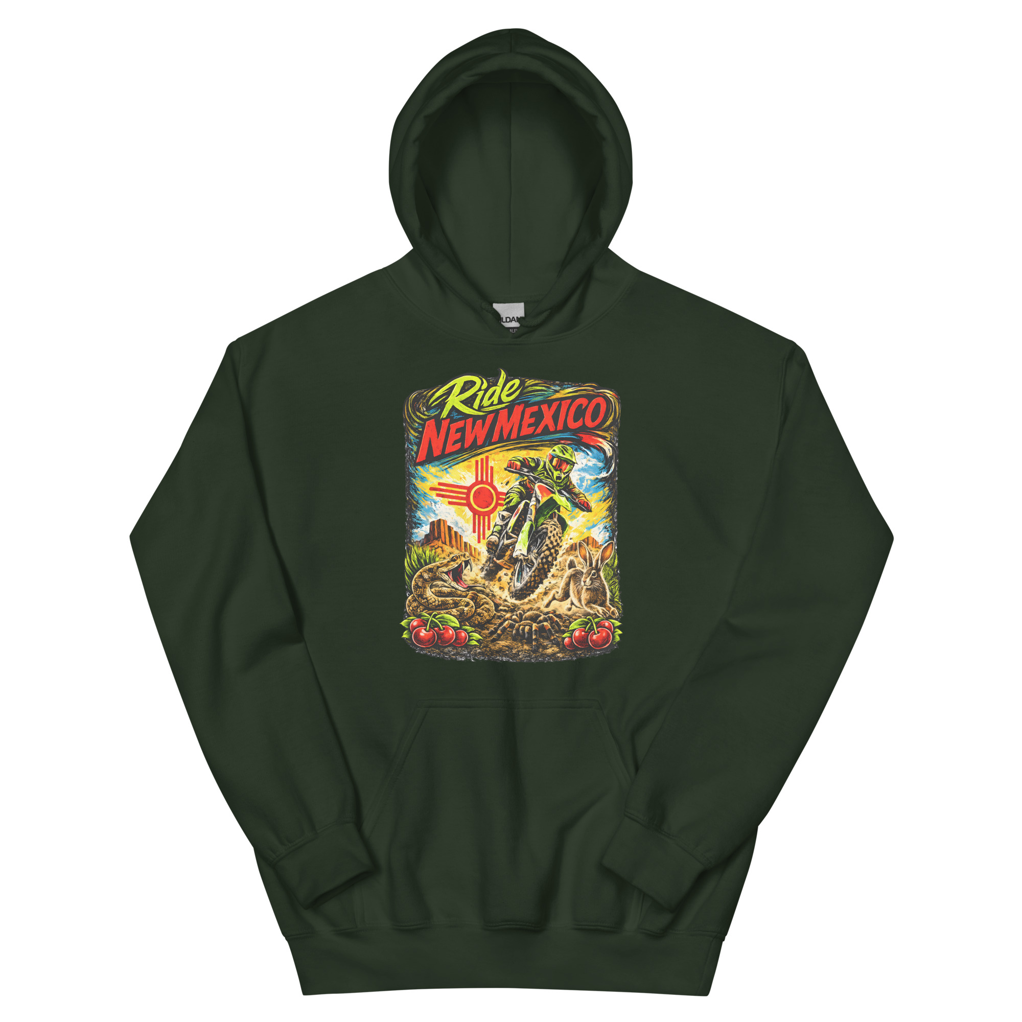 Chokecherry- Ride New Mexico Motocross Hoodie- Unisex Hoodie - Image 6