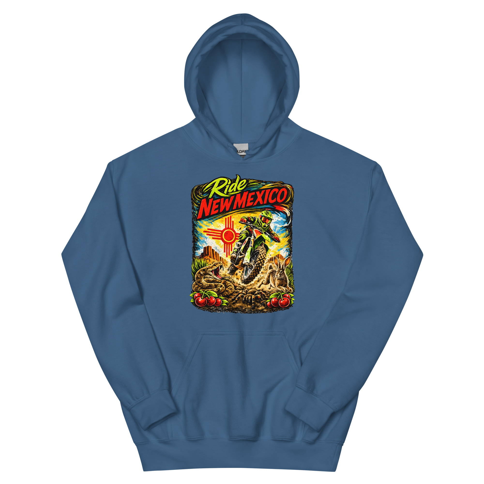 Chokecherry- Ride New Mexico Motocross Hoodie- Unisex Hoodie - Image 9