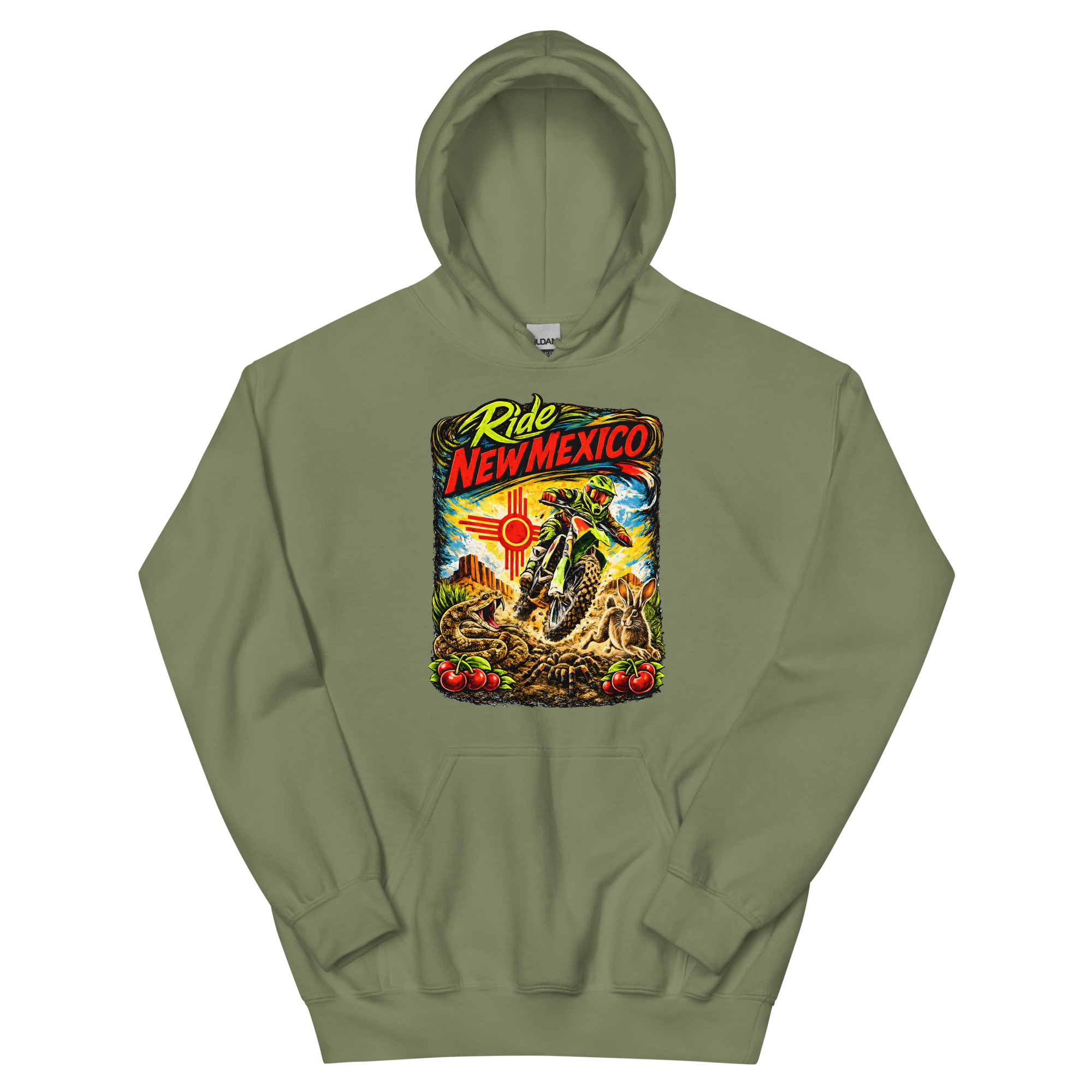 Chokecherry- Ride New Mexico Motocross Hoodie- Unisex Hoodie - Image 13