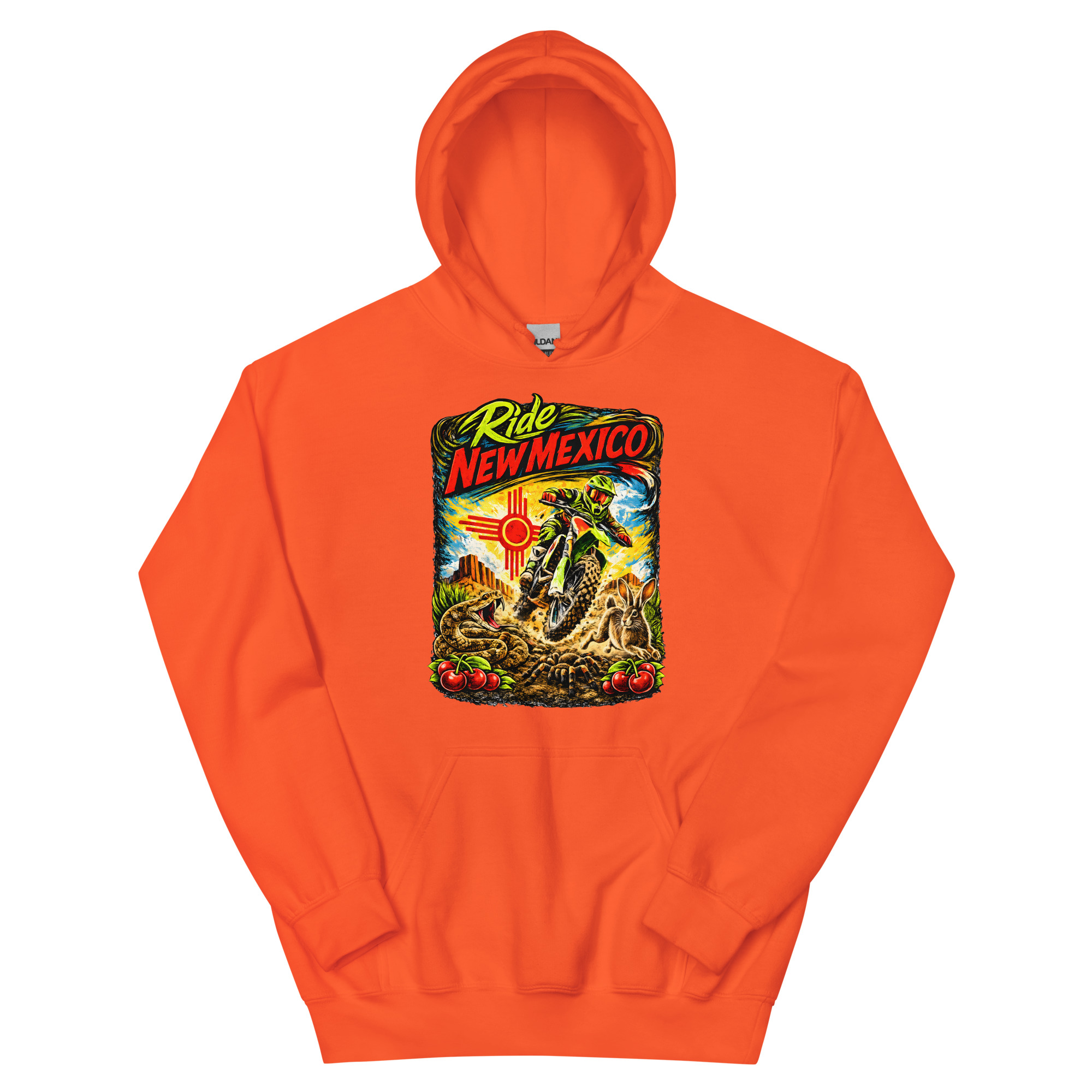 Chokecherry- Ride New Mexico Motocross Hoodie- Unisex Hoodie - Image 12