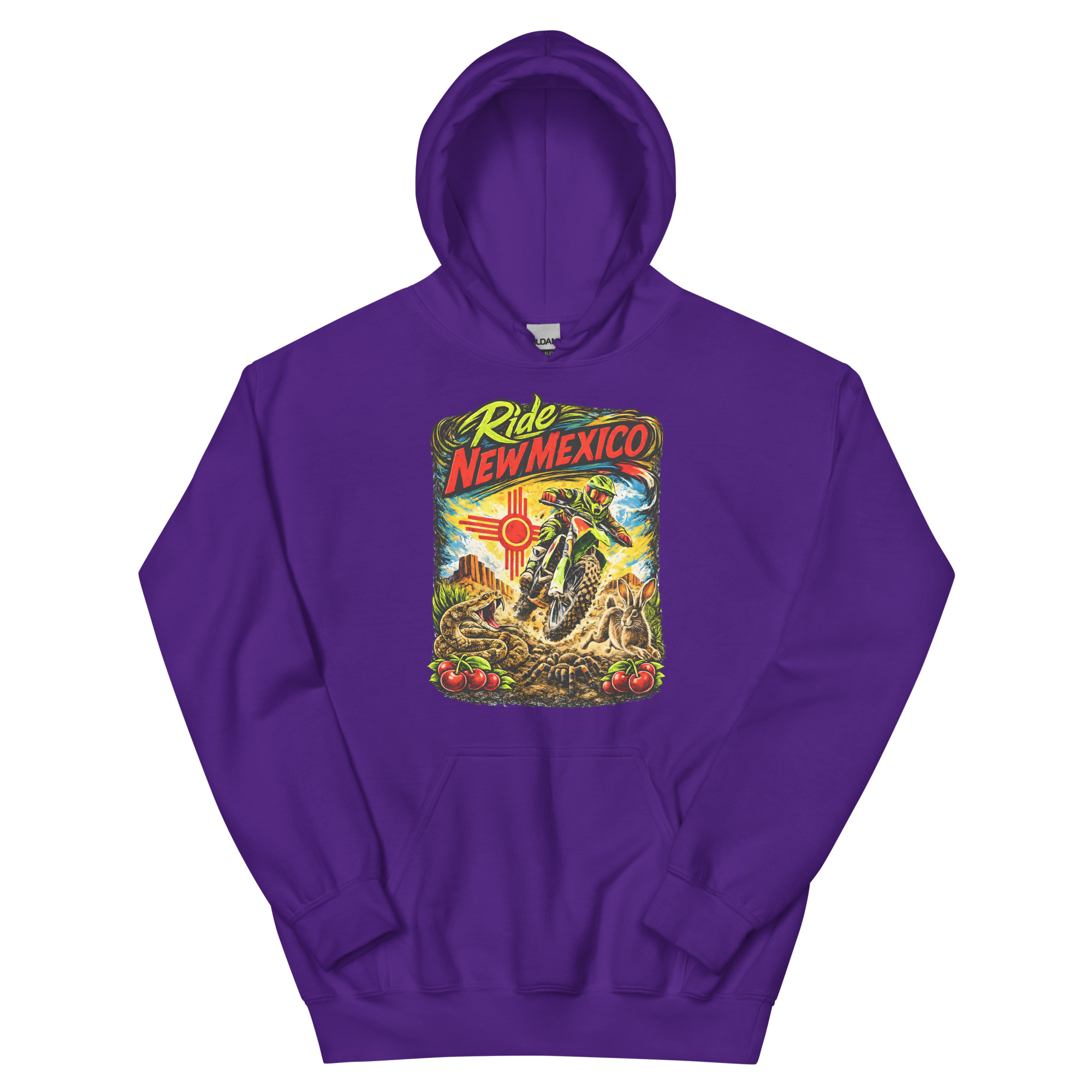 Chokecherry- Ride New Mexico Motocross Hoodie- Unisex Hoodie - Image 7