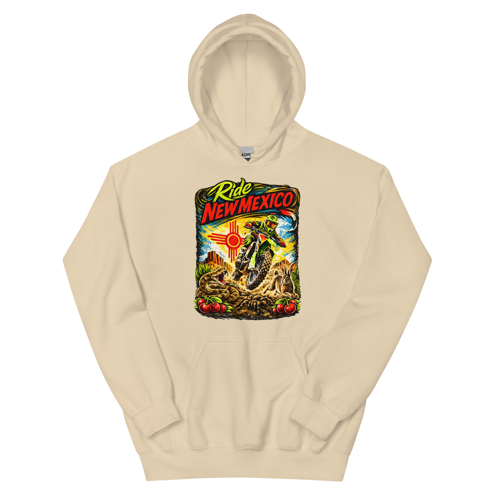 Chokecherry- Ride New Mexico Motocross Hoodie- Unisex Hoodie - Image 16
