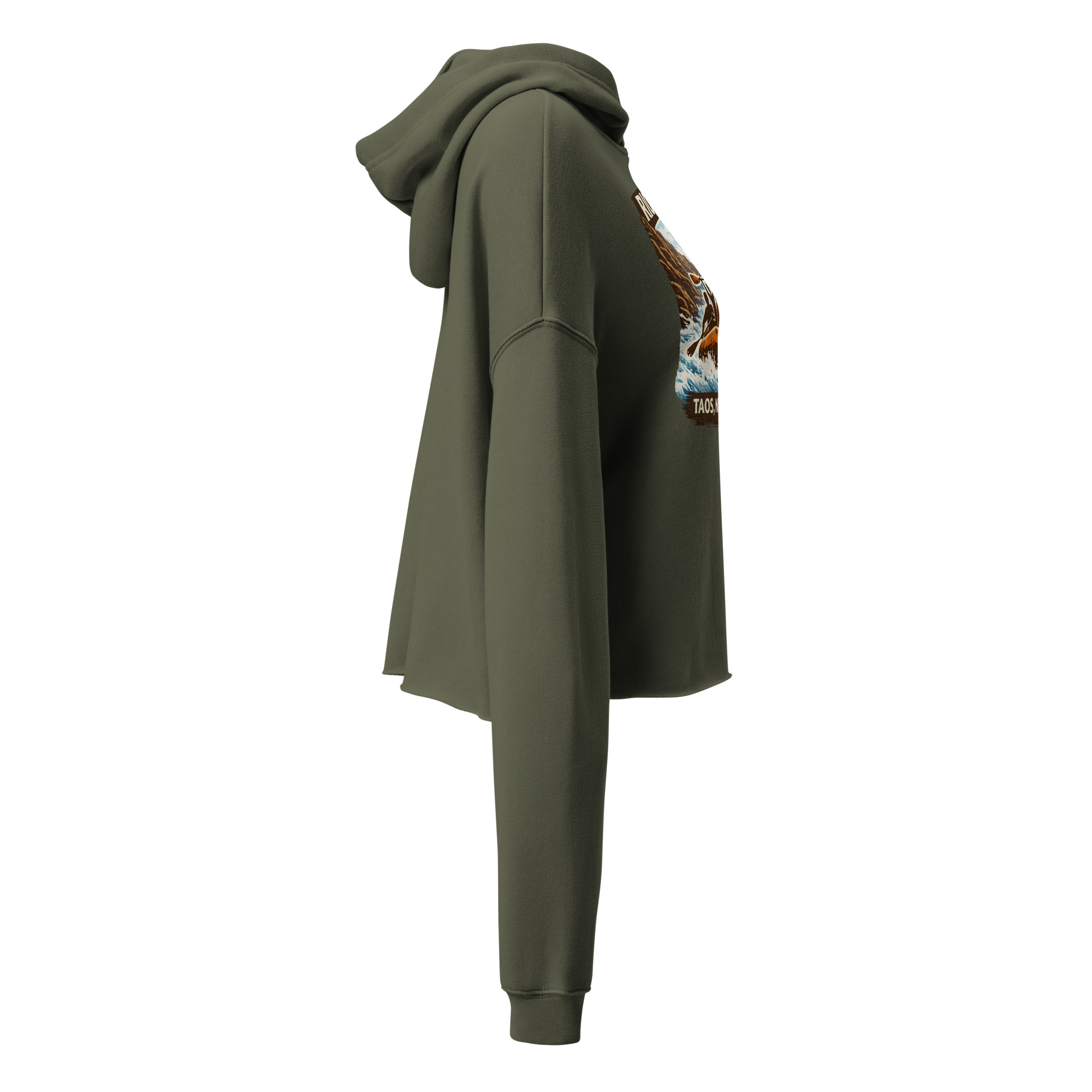 Rafting Rio Grande Taos, New Mexico - Crop Hoodie - Image 15