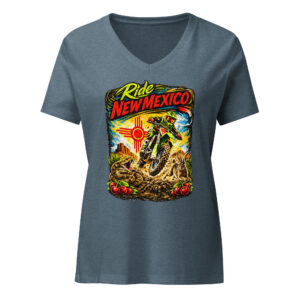 ChokeCherry- Ride New Mexico- Women’s relaxed v-neck t-shirt