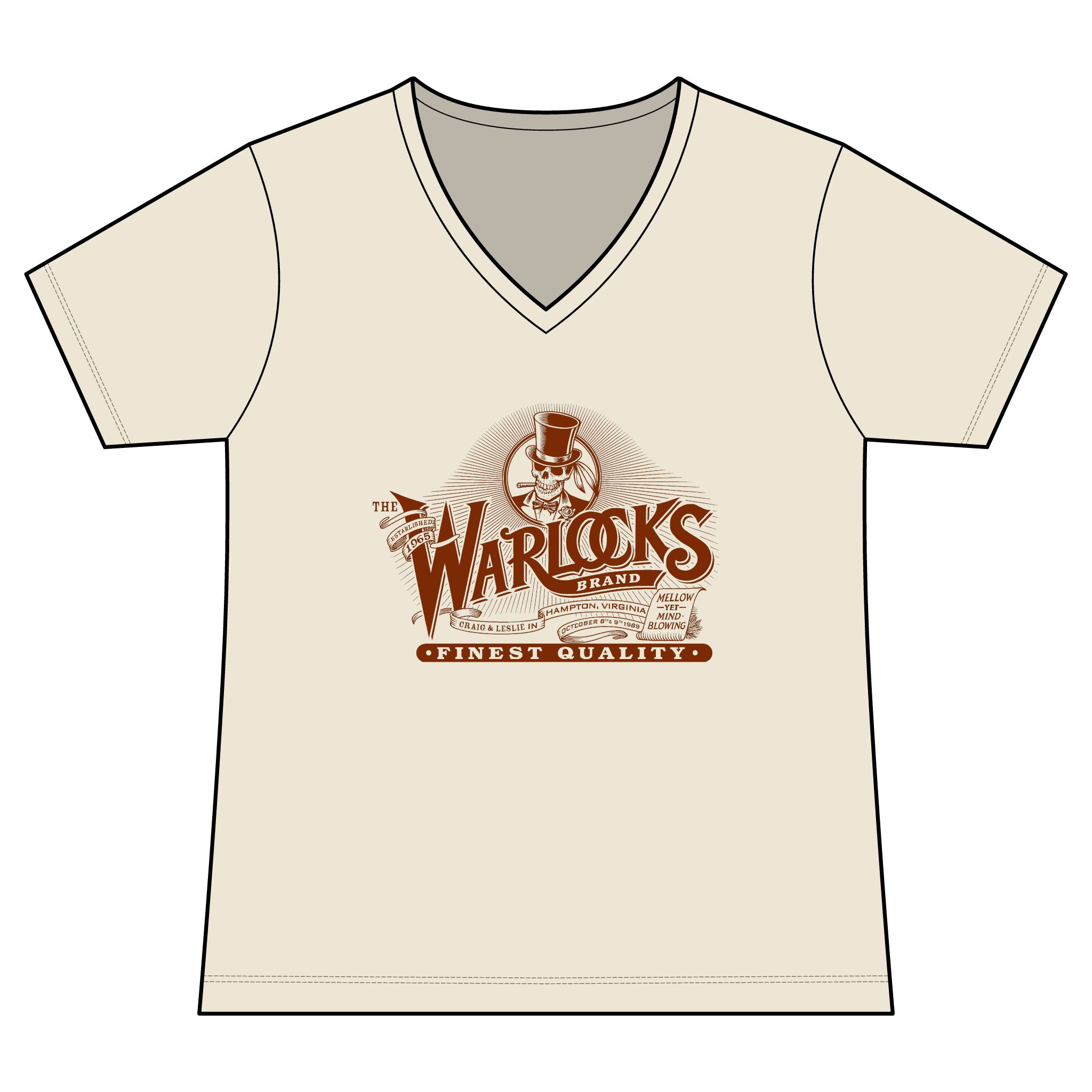Warlocks Logo V-Neck Tee — Women's Vintage Skull Graphic Shirt - Image 5