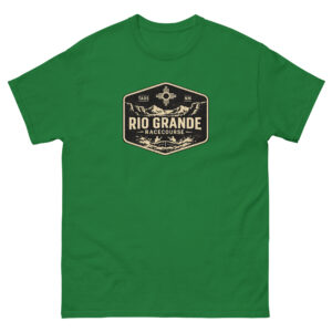 A Rio Grande Racecourse Unisex classic tee AVAILABLE IN MULTIPLE COLORS —TAP to CHOOSE COLOR