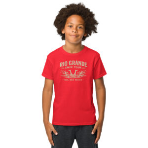 Rio Grande Swim Team, Taos, New Mexico Youth t-shirt AVAILABLE IN MULTIPLE COLORS —TAP to CHOOSE COLOR