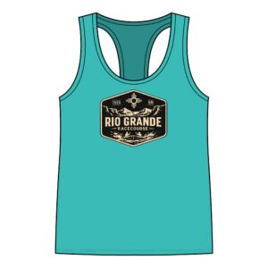 A Rio Grande Racecourse tank womens AVAILABLE IN MULTIPLE COLORS —TAP to CHOOSE COLOR