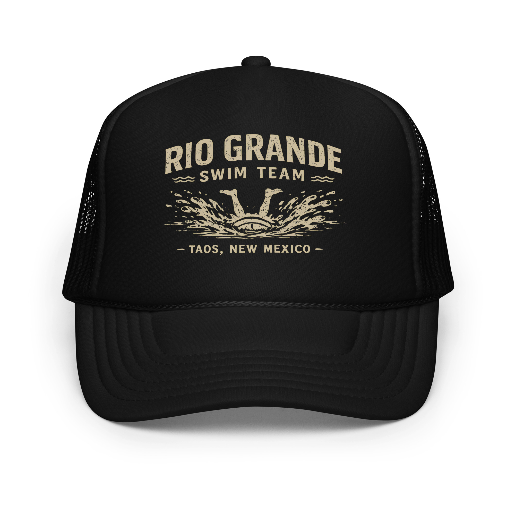 A Rio Grande Swim Team Foam trucker hat