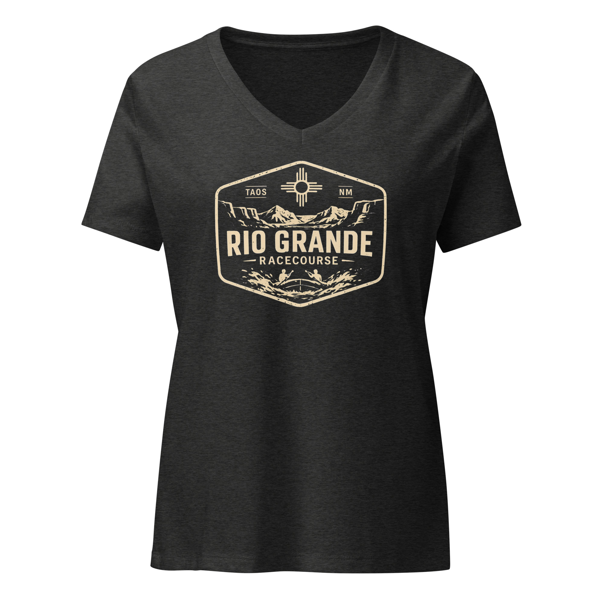 A Rio Grande Racecourse Women’s relaxed v-neck t-shirt AVAILABLE IN MULTIPLE COLORS —TAP to CHOOSE COLOR - Image 4