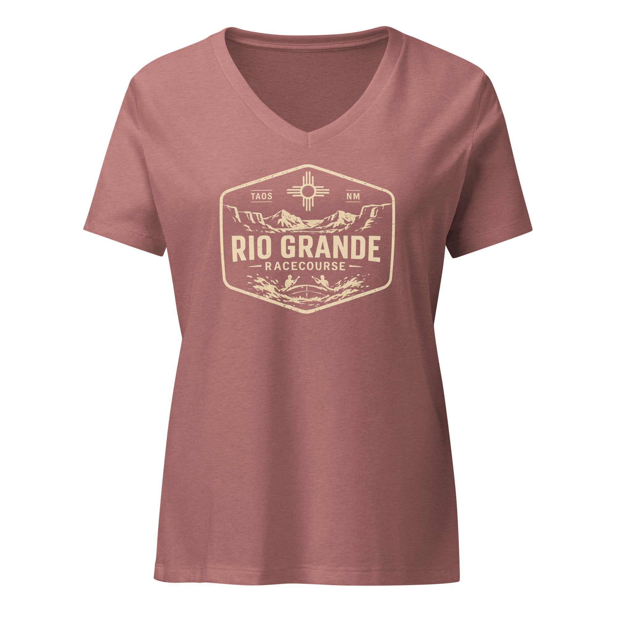 A Rio Grande Racecourse Women’s relaxed v-neck t-shirt AVAILABLE IN MULTIPLE COLORS —TAP to CHOOSE COLOR - Image 6