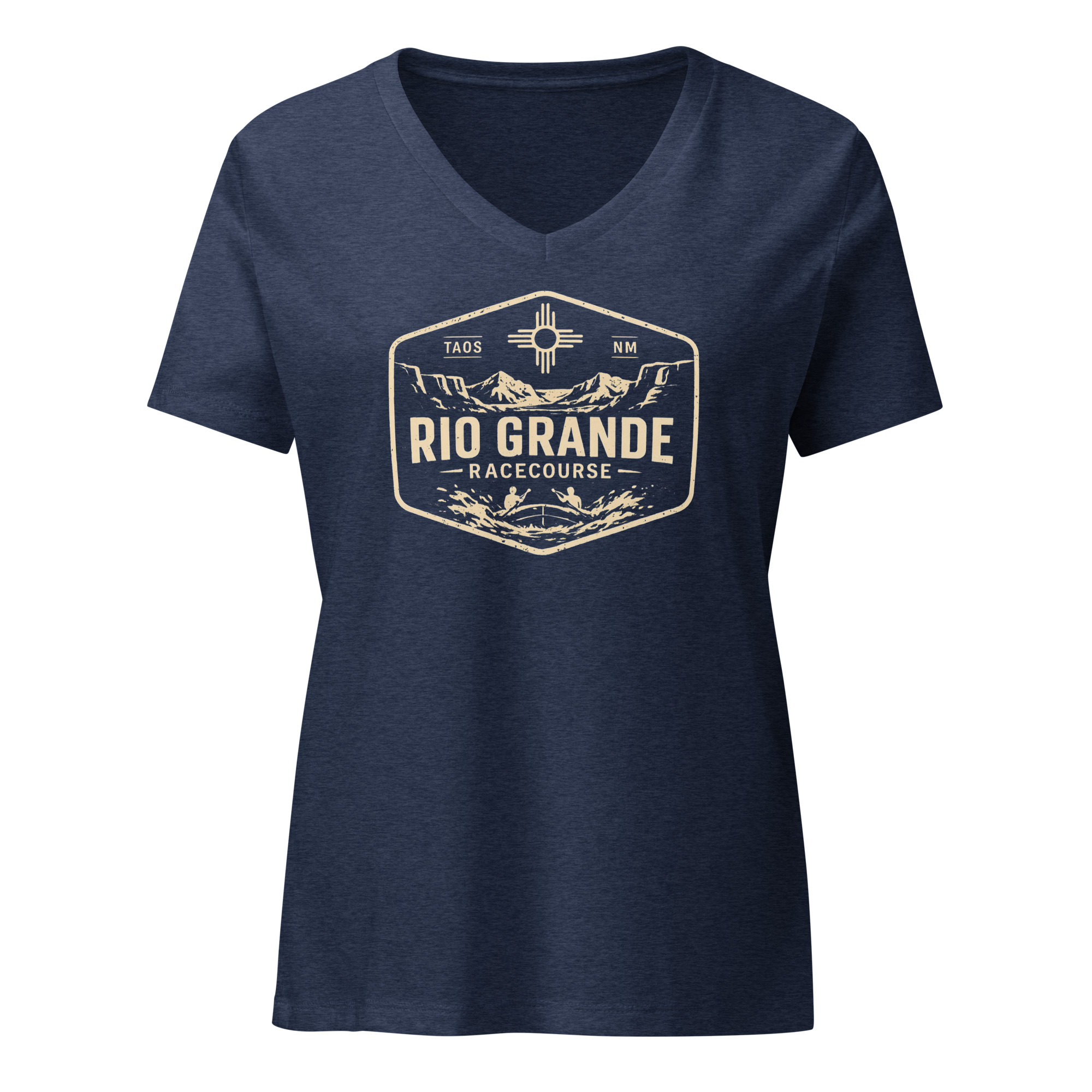 A Rio Grande Racecourse Women’s relaxed v-neck t-shirt AVAILABLE IN MULTIPLE COLORS —TAP to CHOOSE COLOR - Image 3