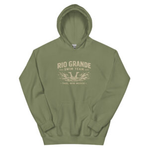 Rio Grande Swim Team, Taos, New Mexico Unisex Hoodie AVAILABLE IN MULTIPLE COLORS —TAP to CHOOSE COLOR