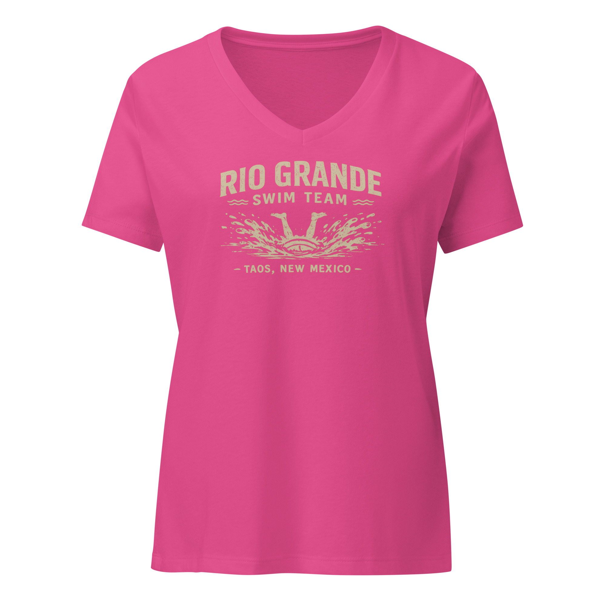 Rio Grande Swim Team Taos, New Mexico Women’s relaxed v-neck t-shirt AVAILABLE IN MULTIPLE COLORS —TAP to CHOOSE COLOR - Image 6