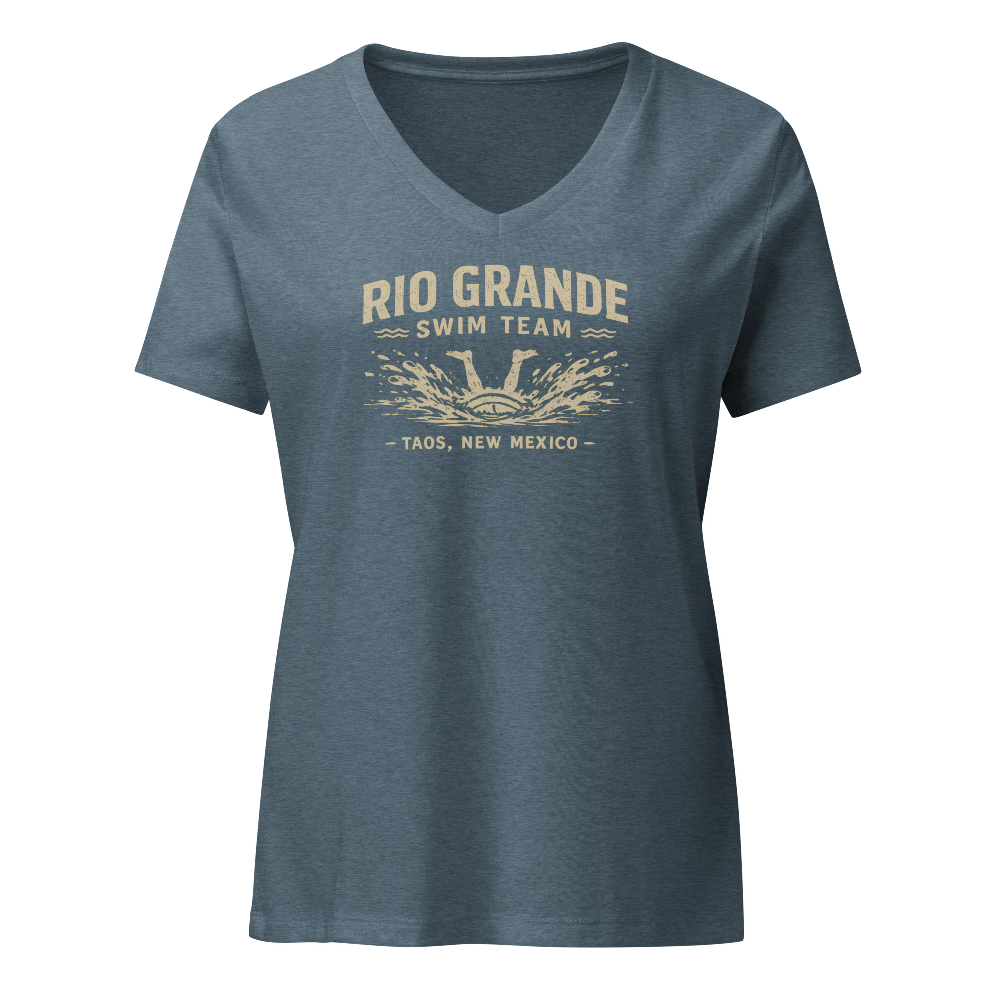 Rio Grande Swim Team Taos, New Mexico Women’s relaxed v-neck t-shirt AVAILABLE IN MULTIPLE COLORS —TAP to CHOOSE COLOR - Image 5