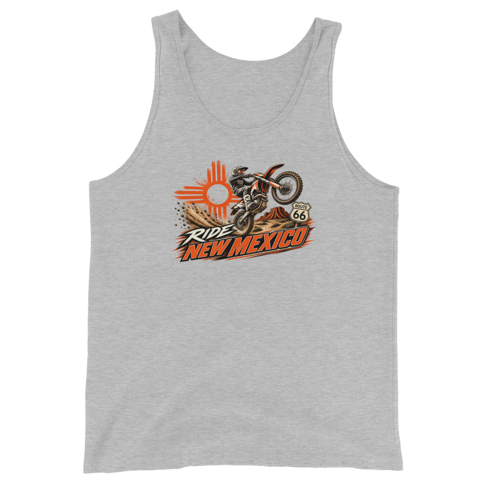Ride New Mexico Route 66 Desert Challenge Unisex Tank Top— AVAILABLE IN MULTIPLE COLORS —TAP to CHOOSE COLOR - Image 5