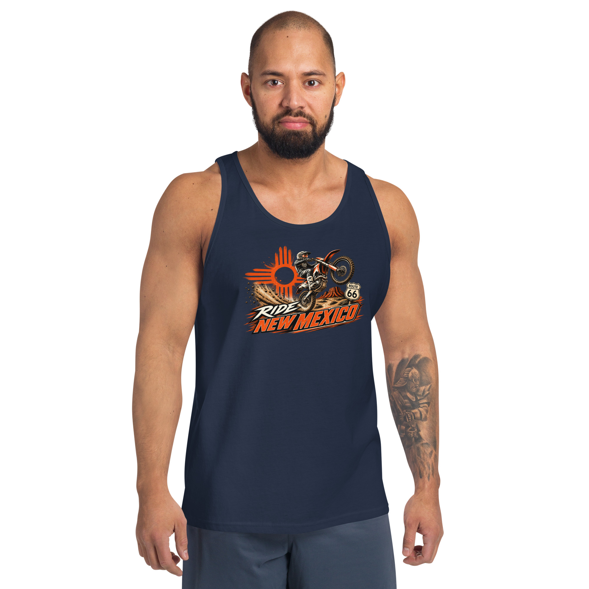 Ride New Mexico Route 66 Desert Challenge Unisex Tank Top— AVAILABLE IN MULTIPLE COLORS —TAP to CHOOSE COLOR - Image 8