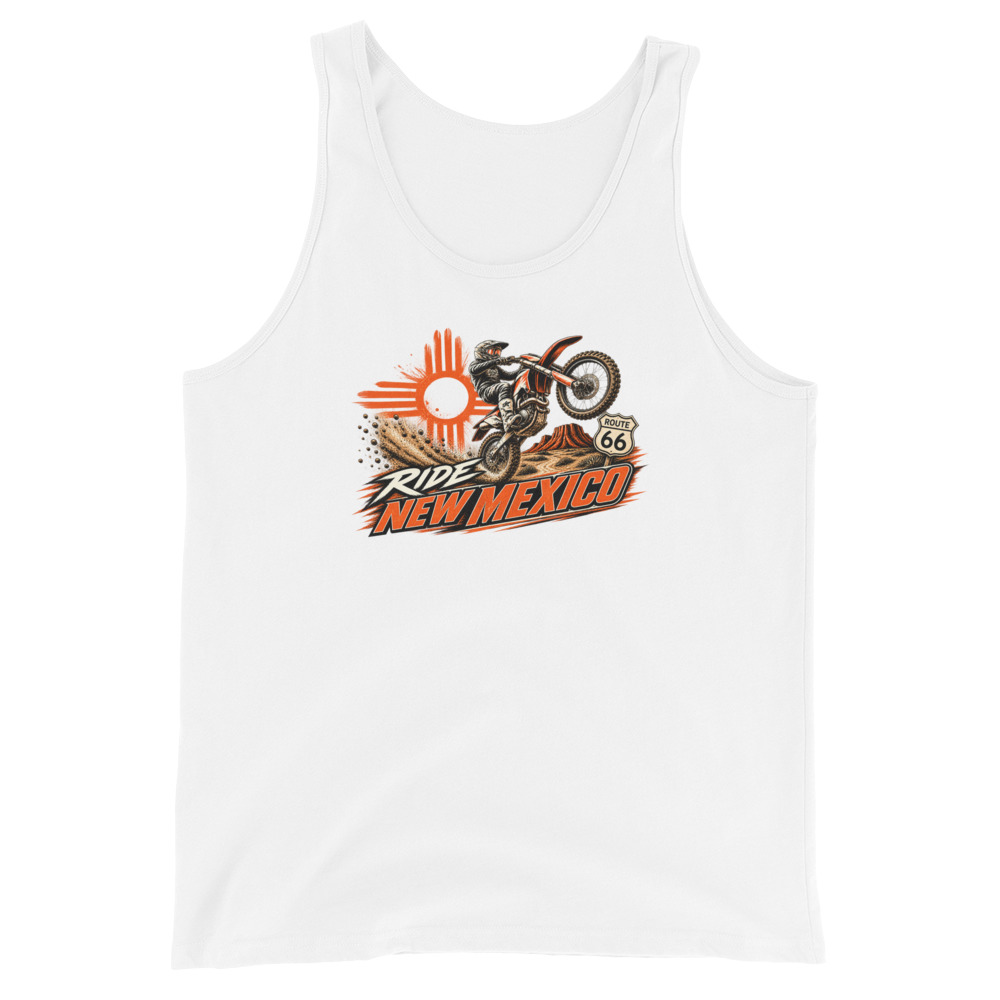 Ride New Mexico Route 66 Desert Challenge Unisex Tank Top— AVAILABLE IN MULTIPLE COLORS —TAP to CHOOSE COLOR - Image 6